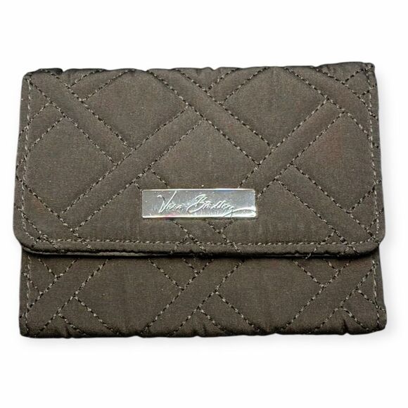VERA BRADLEY Women’s Black Diamond-Quilted Wallet - Picture 1 of 5